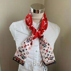 Louis Vuitton NWT Rodeo Bandeau Red Limited Edition Silk Twilly Scarf