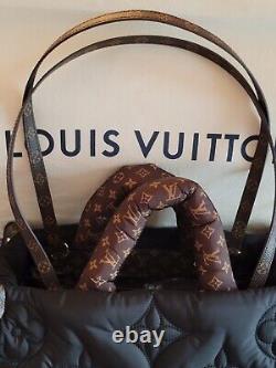 Louis Vuitton Onthego MM Pillow Black Bag Puffer Giant Flower Monogram Econyl