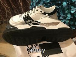 MCM Mens White Visetos Lowtop Athletic Sneaker Shoe MEXASMM33WT042 42EU/9 US