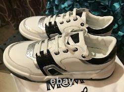 MCM Mens White Visetos Lowtop Athletic Sneaker Shoe MEXASMM33WT043 43EU/10 US