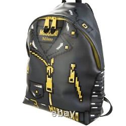 MOSCHINO X SIMS NWT unisex runway leather pixel effect limited edition back pack