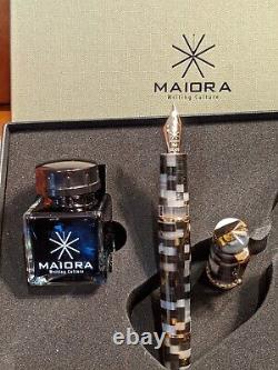 Maiora Alpha K Oro-Grigio Limited Edition Fountain Pen, 14K Nib, SHIPS FREE #233