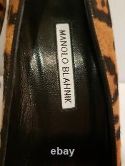 Manolo Blahnik 39 US 9 Leopard Animal Print 105mm pumps (Tiger King edition!)
