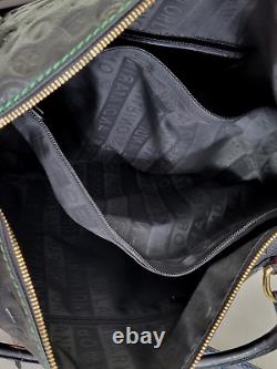 Marino Orlandi Italian Designer Black Log Embossed Leather Large Tote Bag? Nwt
