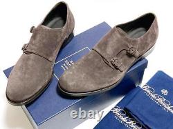 Men 10.0US Made In Italy Brooks Brothers Suede Double Monk Strap Limited Edition