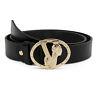 Men's Versace Jeans Belt Black Leather With Signature Buckle Limited Edition