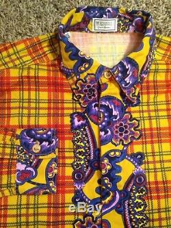 Mens Rare Vintage Designer Gianni Versace Multicolor Limited Edition Shirt 32/46