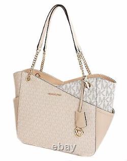 Michael Kors Bag Handbag Jet Set Travel Chain X LG Buff Multi New