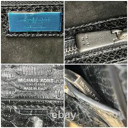 Michael Kors Collection Black Python Embellished Bancroft Bag New MSRP $2995