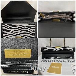Michael Kors Whitney Limited Edition Beaded Black Multi/Gold Shoulder Bag NWTS