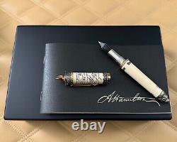 Montegrappa Alexander Hamilton Fountain Pen 18K Gold NIB STUB in Cream LE of 177