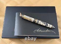 Montegrappa Alexander Hamilton Fountain Pen 18K Gold NIB STUB in Cream LE of 177