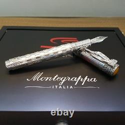 Montegrappa Ayrton Senna Limited Edition Silver Fountain Pen 18K F Nib (NIB)
