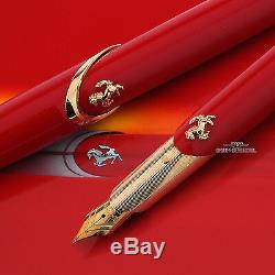 Montegrappa For Ferrari FB Gold with Red Limited Edition Fountain Pen #013/288