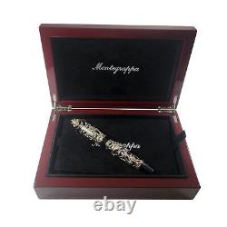 Montegrappa ISCUP3SC Sterling Silver Pirates Fountain Pen 18K Gold Medium NIB