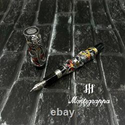 Montegrappa Limited Edition Chaos Sterling Silver 18K Fountain Pen
