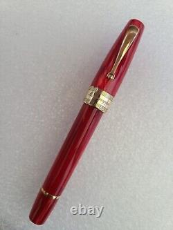 Montegrappa Limited Edition Extra 1930 Red Celluloid, 18K M Nib Fountain Pen, Ex