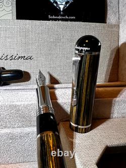 Montegrappa Limited Edition Mia Carissima Ebonite Fountain Pen Medium NIB 18k