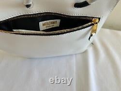 Moschino Couture Jeremy Scott WHITE BLACK CLUTCH FOLDED SHOPPING BAG ILLUSION