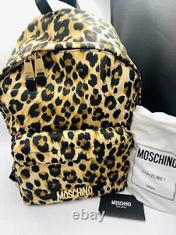 Moschino Women's Printed Backpack Fantasy Print Beige NWT AUTHENTIC