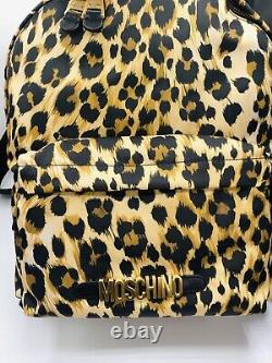 Moschino Women's Printed Backpack Fantasy Print Beige NWT AUTHENTIC
