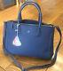 Mywalit Italy Nwt Palermo Designer Multi-way Tote Blue Saffiano Leather Bag