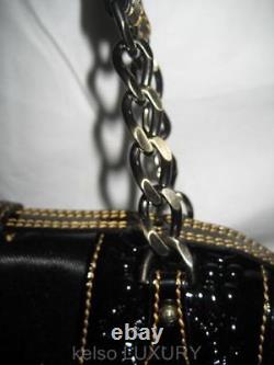 NEW $4750 FENDI Black Pleated Sateen B. Fendi Shoulder Bag Handbag Purse LIMITED