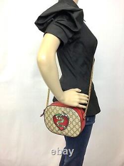 NEW AUTHENTIC GUCCI 409535 Limited Edition GG Supreme Kingsnake Heart Bag