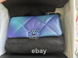 NEW CHANEL Calfskin SMALL 19 in 21P Tie Dye with Rainbow Hardware, Series 31
