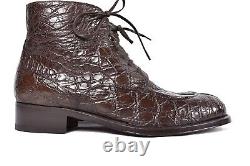 NEW Enzo Bonafe handmade crocodile split toe boots US 8 UK 7 EU 41 brown