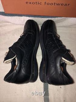 NEW Fennix Italy #3247 Genuine Alligator Sneakers Dark Navy With Dust Bag sz12