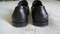 NEW IN BOX Ferragamo Giostra 3 Black Crocodile Leather men's Loafers size 11 2E