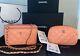 New! Nwt Chanel 23c Vanity Bag With Chain & Zip Pouch Caviar Leather Peach Set