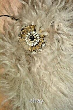 NEW NWT genuine designer ITALY PATRIZIA PEPE limited edition purse lamb fur