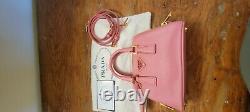 NEW PRADA AUTHENTIC Pink Mini Handbag Purse handle/ crossbody