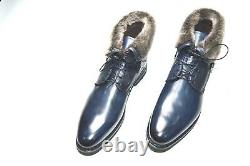NEW SANTONI Boots Fur LIMITED EDITION Shoes Size Eu 40 Uk 6 Us 7 (Led14)