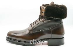 NEW SANTONI Boots Fur LIMITED EDITION Shoes Size Eu 43.5 Uk 9.5 Us 10.5 (Led177)