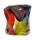 New Silvano Signoretto Vintage Multicolor Murano Glass Sculpture Vessel Signed