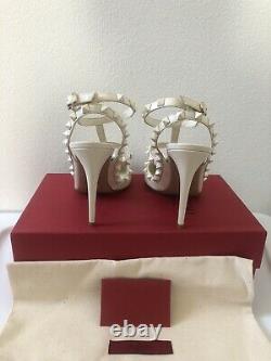 NIB Valentino Rockstud Rare Limited Edition Wedding Bridal Slingback Pumps 39.5
