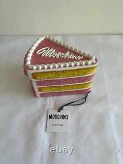 NOVEMBER SPECIAL! $1085 AW20 Moschino Couture Jeremy Scott Cake Slice Clutch