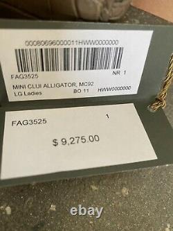 NWT $9,275 Loro Piana Alligator Crocodile Mini Clui Crossbody Bag