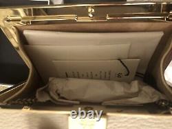 NWT ANYA HINDMARCH Imperial Keep Your Distance Leather Clutch MSRP$1435