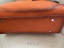 NWT CAVALCANTI Beautiful Genuine Leather Mandarino Satchel With Hidden Pocket