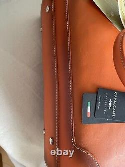 NWT CAVALCANTI Beautiful Genuine Leather Mandarino Satchel With Hidden Pocket