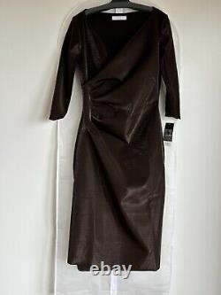 NWT Chiara Aliki Dress 10U. S. Brown-Special Edition Shimmer Techno-Fabric