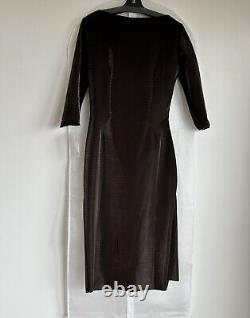 NWT Chiara Aliki Dress 10U. S. Brown-Special Edition Shimmer Techno-Fabric