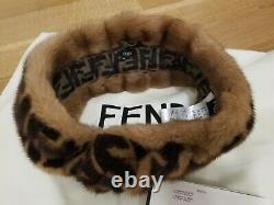 NWT Fendi Fur Headband mink signature brown Fur limited edition