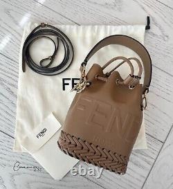 NWT Fendi Mon Tresor Bucket Bag Mini Brown MSRP $1950