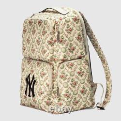 NWT Gucci x NY Yankees Floral Tapestry Satin Large Backpack $2390.00 Sold Out