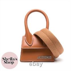 NWT Jacquemus Le Chiquito Homme Mini Handbag Light Brown Calf Leather